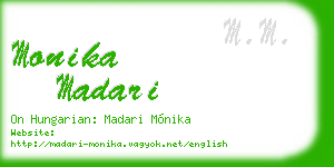 monika madari business card